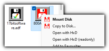 Disk Image Options