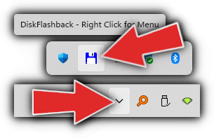 Context menu for Disk Flashback